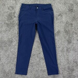Lululemon ABC Classic-Fit Pant 32 Navy Blue Mens LM5AQ6S Warpstream Stretch